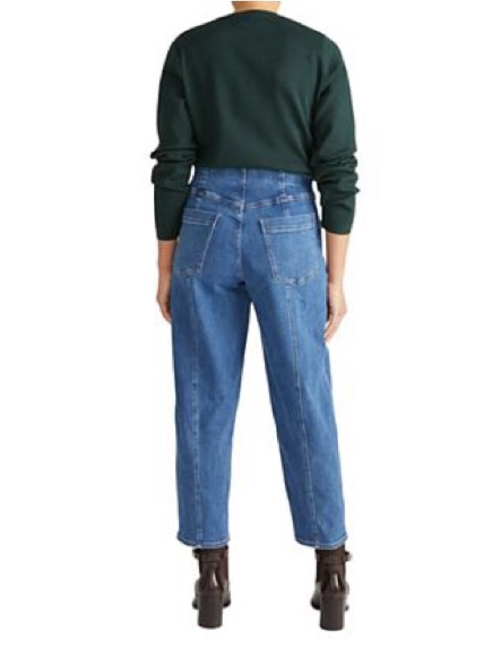 Universal Standard Kiera Barrel Leg Jeans Size 16 Stretchy Indigo Wash - Picture 2 of 6